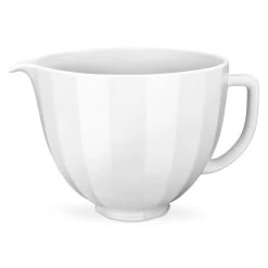 KitchenAid 5-Quart White Shell Patterned Ceramic Bowl | Fits 4.5-Quart & 5-Quart KitchenAid Tilt-Head Stand Mixers -KitchenAid Sales ksm2cb5pws 3