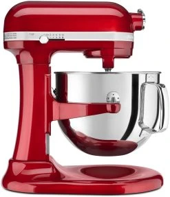 KitchenAid 7-Quart Pro Line Bowl-Lift Stand Mixer | Candy Apple Red + Flex Edge Beater -KitchenAid Sales ksm7586pca kitchen aid 7qt mixer red popup 1