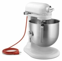 KitchenAid Commercial 8-Quart Stand Mixer | White -KitchenAid Sales ksm8990wh white kitchenaid commercial stand mixer