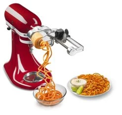 KitchenAid Spiralizer Accessory: Angel Hair & Thin Slice Blades (Attaches To Spiralizer Attachment KSM1APC) 10 KitchenAid Spiralizer Accessory: Angel Hair & Thin Slice Blades (Attaches To Spiralizer Attachment KSM1APC) -KitchenAid Sales ksmapc1ap kitchenaid spiralizer accessory