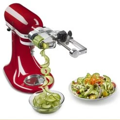 KitchenAid Spiralizer Attachment + Angel Hair & Thin Slice Blade Spiralizer Accessories -KitchenAid Sales ksmapc1ap mixer attachments spiralizer angel hair and thin slice blades