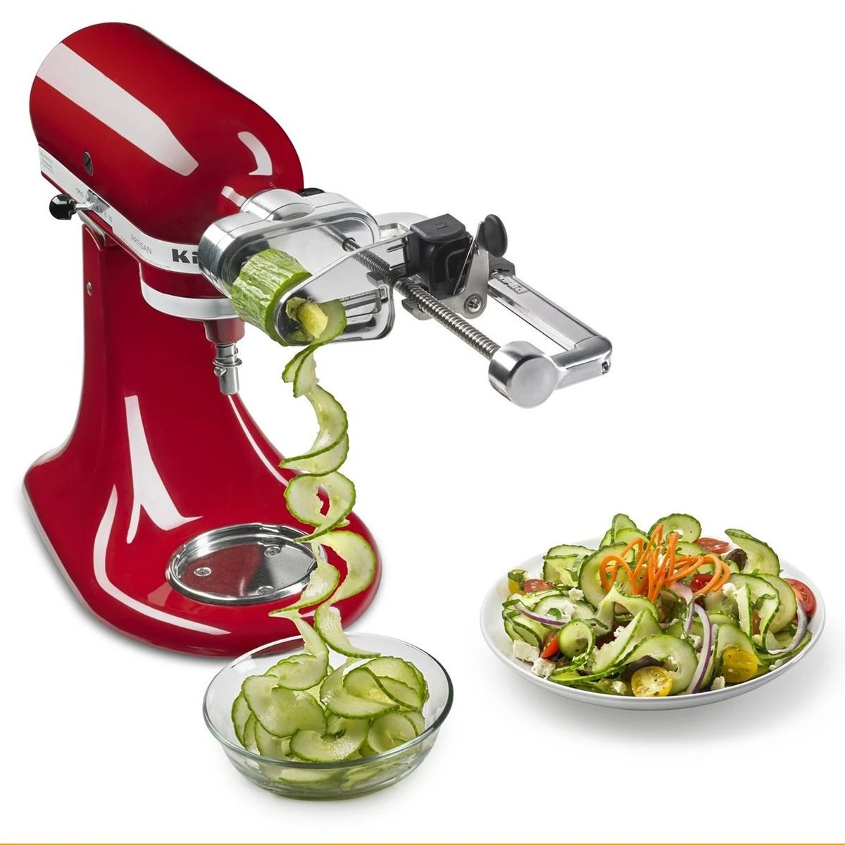 KitchenAid Spiralizer Accessory: Angel Hair & Thin Slice Blades (Attaches To Spiralizer Attachment KSM1APC) 5 KitchenAid Spiralizer Accessory: Angel Hair & Thin Slice Blades (Attaches To Spiralizer Attachment KSM1APC) - Image 3