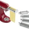 KitchenAid 5-Piece Pasta Deluxe Attachment Set (Pasta Roller + Spaghetti, Fettuccine, Capellini, & Lasagnette Cutter) -KitchenAid Sales ksmpdx kitchenaid pasta roller spaghetti fettuccine capellini lasagnette cutter