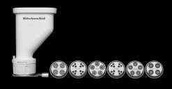 KitchenAid Gourmet Pasta Press Attachment (Bucatini, Rigatoni, Spaghetti, Fusilli, Large & Small Macaroni) -KitchenAid Sales ksmpexta kitchenaid gourmet pasta press