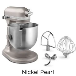KitchenAid 8 Quart Commercial Stand Mixer (NSF Certified) | Multiple Colors Available -KitchenAid Sales nickel pearl ksm8990np 1