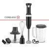KitchenAid Variable Speed Cordless Hand Blender + Chopper & Whisk Accessories | Black Matte -KitchenAid Sales onwhite1 2 1