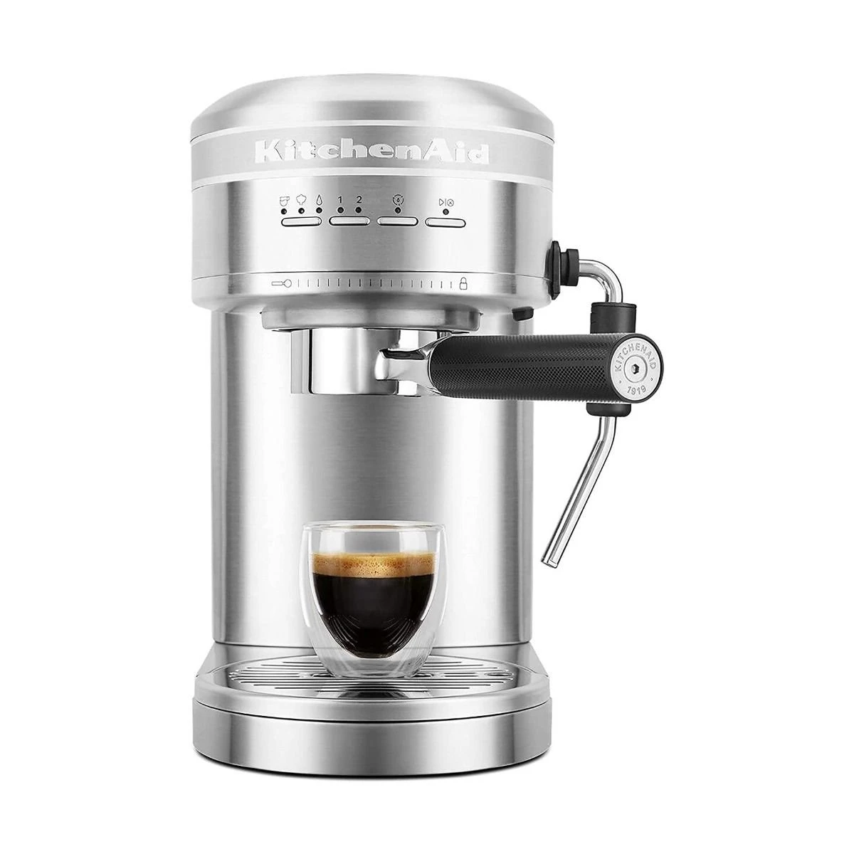 KitchenAid Semi Auto Metal Espresso Maker | Brushed Stainless Steel 4 KitchenAid Semi Auto Metal Espresso Maker | Brushed Stainless Steel - Image 2