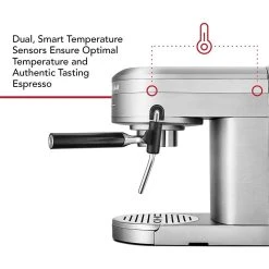 KitchenAid Semi Auto Metal Espresso Maker | Brushed Stainless Steel 11 KitchenAid Semi Auto Metal Espresso Maker | Brushed Stainless Steel -KitchenAid Sales onwhite4 2