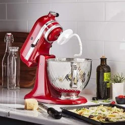 KitchenAid 5-Quart Quilted Stainless Steel Bowl + Flex Edge Beater | Fits 4.5-Quart & 5-Quart KitchenAid Tilt-Head Stand Mixers -KitchenAid Sales quilted mixer life 1