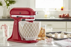 KitchenAid 5-Quart Gold Conifer Patterned Ceramic Bowl | Fits 4.5-Quart & 5-Quart KitchenAid Tilt-Head Stand Mixers -KitchenAid Sales set p190384kp 034z.tif 1600 x 1600