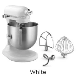 KitchenAid 8 Quart Commercial Stand Mixer (NSF Certified) | Multiple Colors Available -KitchenAid Sales white ksm8990wh 1